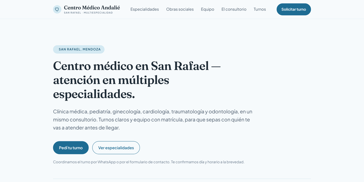 Centro Médico Andalié, vista del sitio